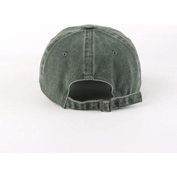 Unisex Washed-grey Black Baseball Cap Cotton Fits Washed Denim Adjustable Hat - Picture 3 of 5